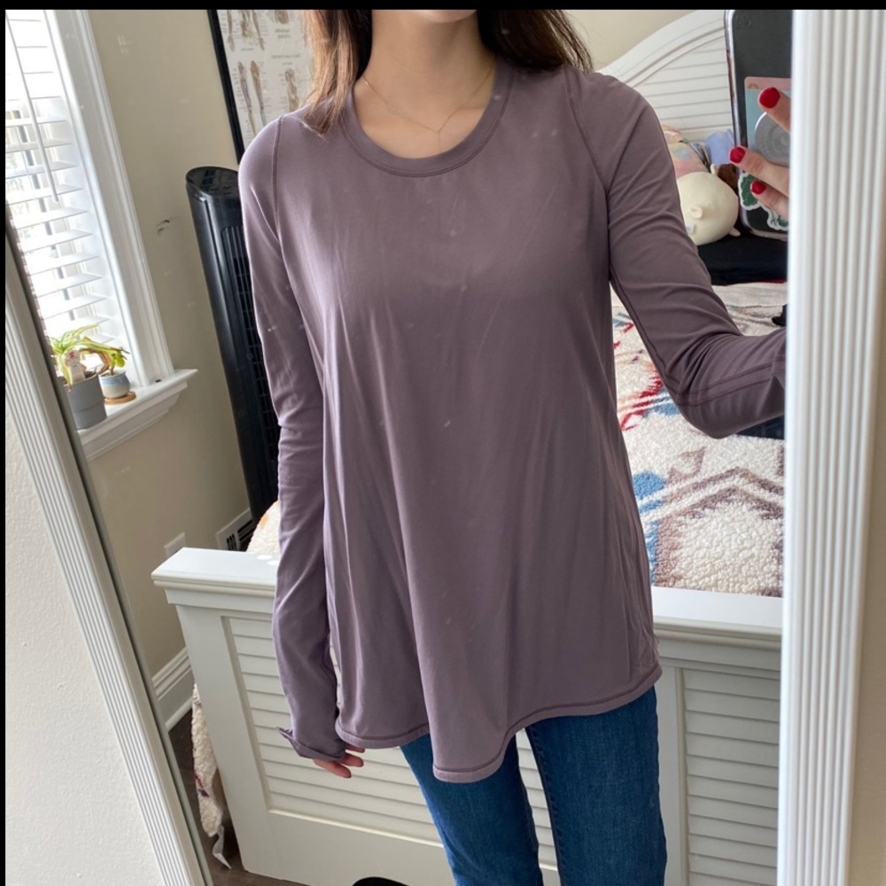 Lululemon Athletica Long sleeve dusty lavender shirt